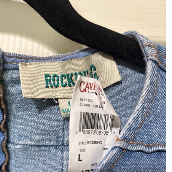 NWT Rockin C Western Denim Jean Dress L - Picture 3 of 3